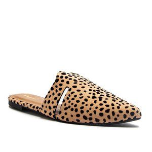 Cut Out Leopard Mule Slide NWOT
